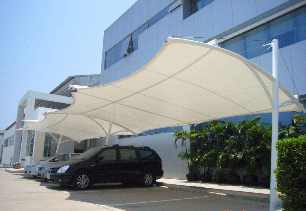 拉桿式膜結(jié)構(gòu)停車篷