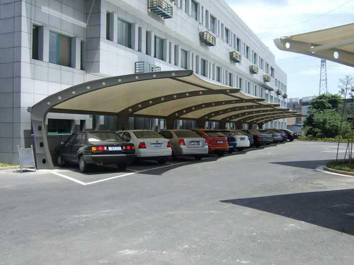 7字型膜結構停車篷