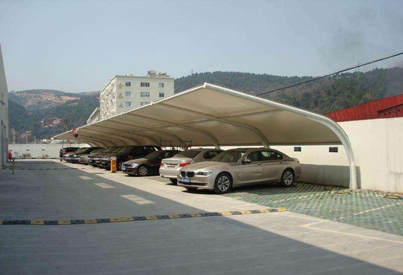 7字型膜結構停車篷