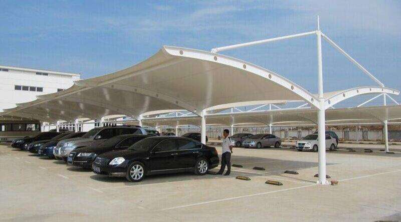 拉桿式膜結(jié)構(gòu)停車篷